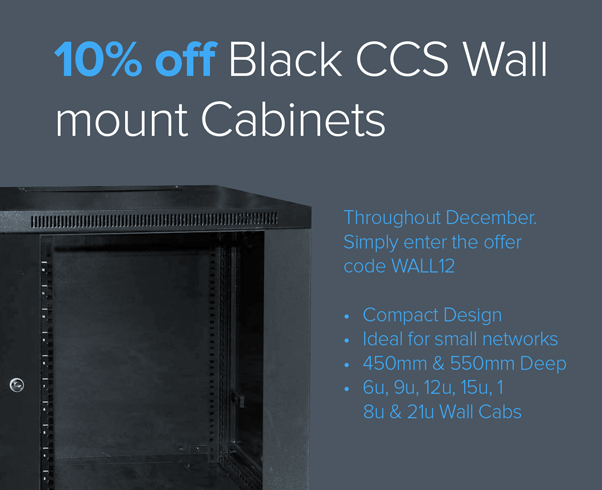 10% Off CCS Black Wall Mounted cabinets