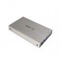 3.5in Silver USB 3.0 External SATA III Hard Drive Enclosure with UASP &ndash; Portable External HDD