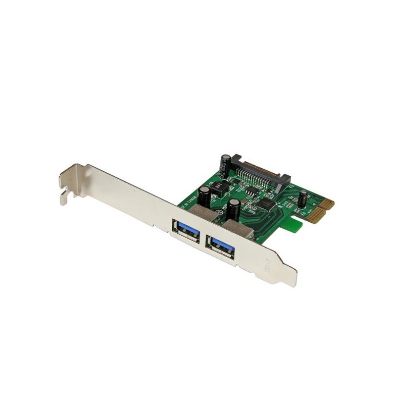 2 Port PCI Express (PCIe) SuperSpeed USB 3.0 Card Adapter with UASP - SATA Power