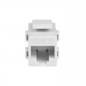 White Cat 6 RJ45 Keystone Jack Network Coupler - F/F