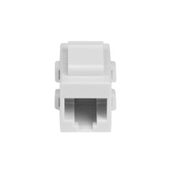 White Cat 6 RJ45 Keystone Jack Network Coupler - F/F