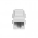 White Cat 6 RJ45 Keystone Jack Network Coupler - F/F