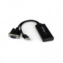 StarTech.com VGA to HDMI Adapter with USB Audio & Power – Portable VGA to HDMI Converter – 1080p