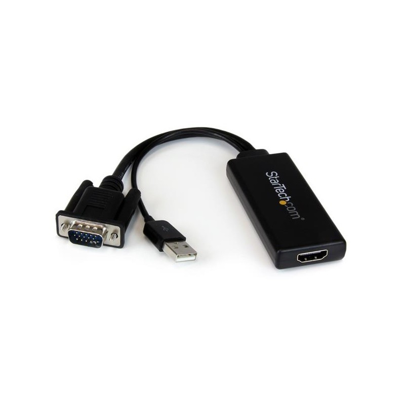 VGA to HDMI&reg; Adapter with USB Audio & Power &ndash; Portable VGA to HDMI Converter &ndash; 1080p