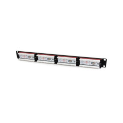 24 Port 1U Rackmount Cat 6 110 Patch Panel