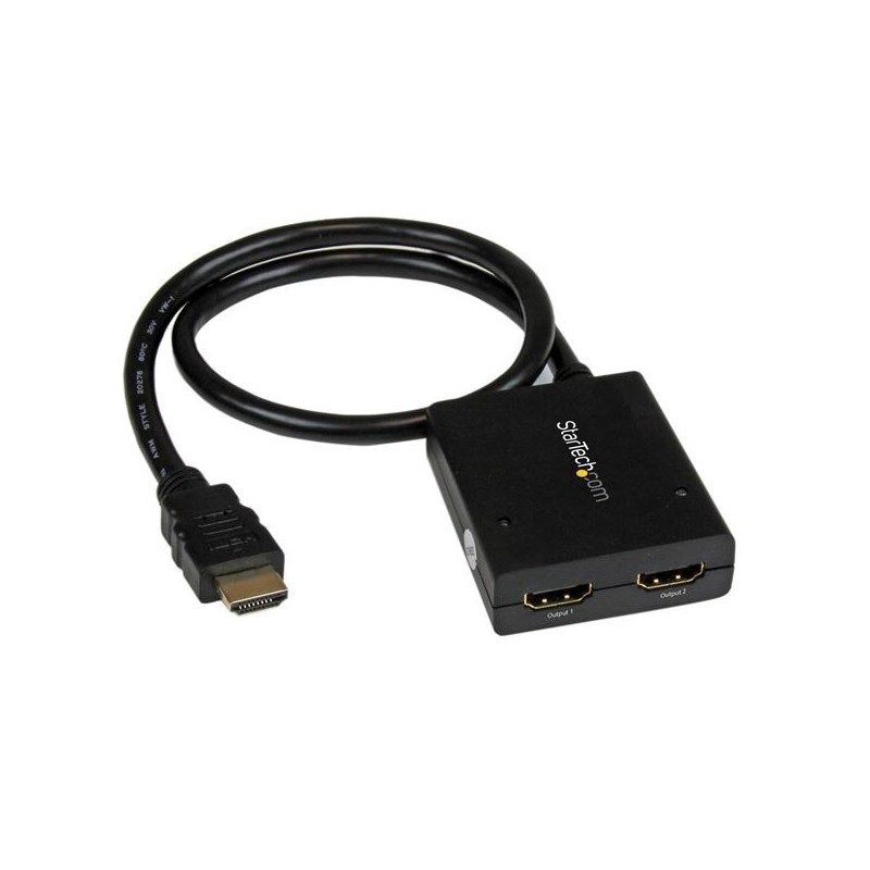 4K HDMI&reg; 2-Port Video Splitter &ndash; 1x2 HDMI Splitter &ndash; Powered by USB or Power Adapter &ndash; 4K 30Hz