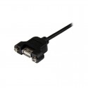 2 ft Panel Mount USB Cable A to A - F/M