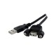 StarTech.com 2 ft Panel Mount USB Cable A to A - F/M