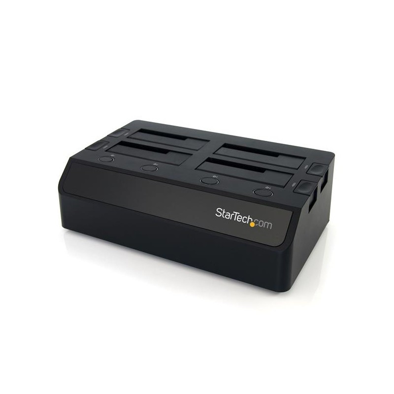 USB 3.0 to 4-Bay SATA 6Gbps Hard Drive Docking Station w/ UASP & Dual Fans - 2.5/3.5in SSD / HDD  Dock