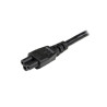 1m 3 Prong Laptop Power Cord &ndash; Schuko CEE7 to C5 Clover Leaf Power Cable Lead