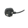 1m Laptop Power Cord 2 Slot for UK - BS-1363 to C7 Power Cable Lead