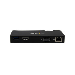 Universal USB 3.0 Laptop Mini Docking Station w/ HDMI&reg; or VGA, Gigabit Ethernet, USB 3.0