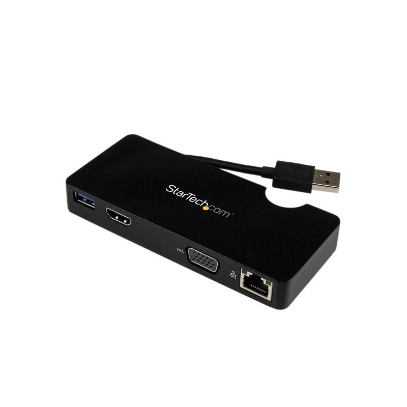 Universal USB 3.0 Laptop Mini Docking Station w/ HDMI&reg; or VGA, Gigabit Ethernet, USB 3.0