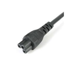 2m Laptop Power Cord - 3 Slot for UK - BS-1363 to C5 Clover Leaf Power Cable Lead