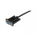 1m Black DB9 RS232 Serial Null Modem Cable F/F