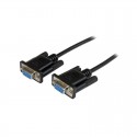 StarTech.com 1m Black DB9 RS232 Serial Null Modem Cable F/F