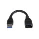 StarTech.com USB 3.0 A-to-A extension cable - 6 in, black
