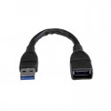 USB 3.0 A-to-A extension cable - 6 in, black