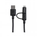 Apple Lightning or Micro USB to USB cable &ndash; 1m (3ft), black