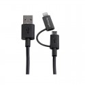 Apple Lightning or Micro USB to USB cable &ndash; 1m (3ft), black