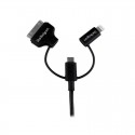 Lightning or 30-pin Dock or Micro-USB to USB cable -1m (3ft), black