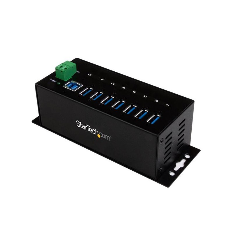 7-port industrial USB 3.0 hub - ESD and surge protection