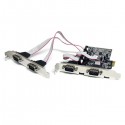 StarTech.com 4 Port Native PCI Express RS232 Serial Adapter Card with 16550 UART - Serial adapter - PCI Express x1