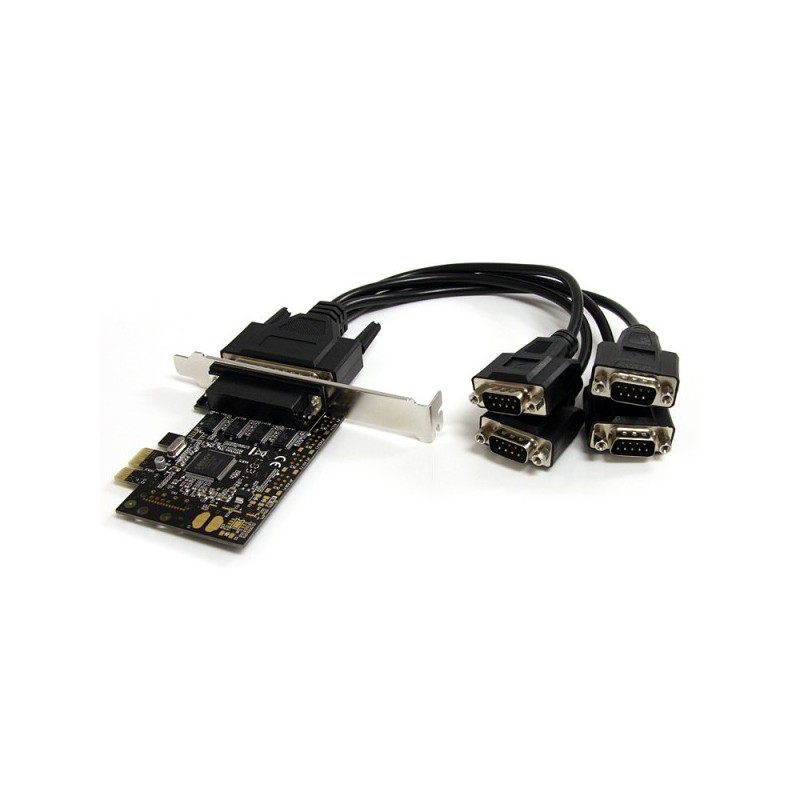 StarTech.com 4 Port RS232 PCI Express Serial Card w/ Breakout Cable