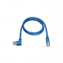 Tripp Lite Cat6 Gigabit Molded Patch Cable (RJ45 Left Angle M to RJ45 M) - Blue, 3-ft.