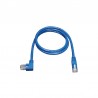 Cat6 Gigabit Molded Patch Cable (RJ45 Left Angle M to RJ45 M) - Blue, 3-ft.