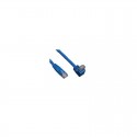 Cat6 Gigabit Molded Patch Cable (RJ45 Right Angle Down M to RJ45 M) - Blue, 5-ft.