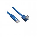 Cat6 Gigabit Molded Patch Cable (RJ45 Right Angle Up M to RJ45 M) - Blue, 5-ft.