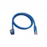 Cat6 Gigabit Molded Patch Cable (RJ45 Right Angle Up M to RJ45 M) - Blue, 5-ft.