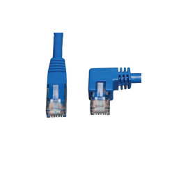 Cat6 Gigabit Molded Patch Cable (RJ45 Right Angle M to RJ45 M) - Blue, 10-ft.