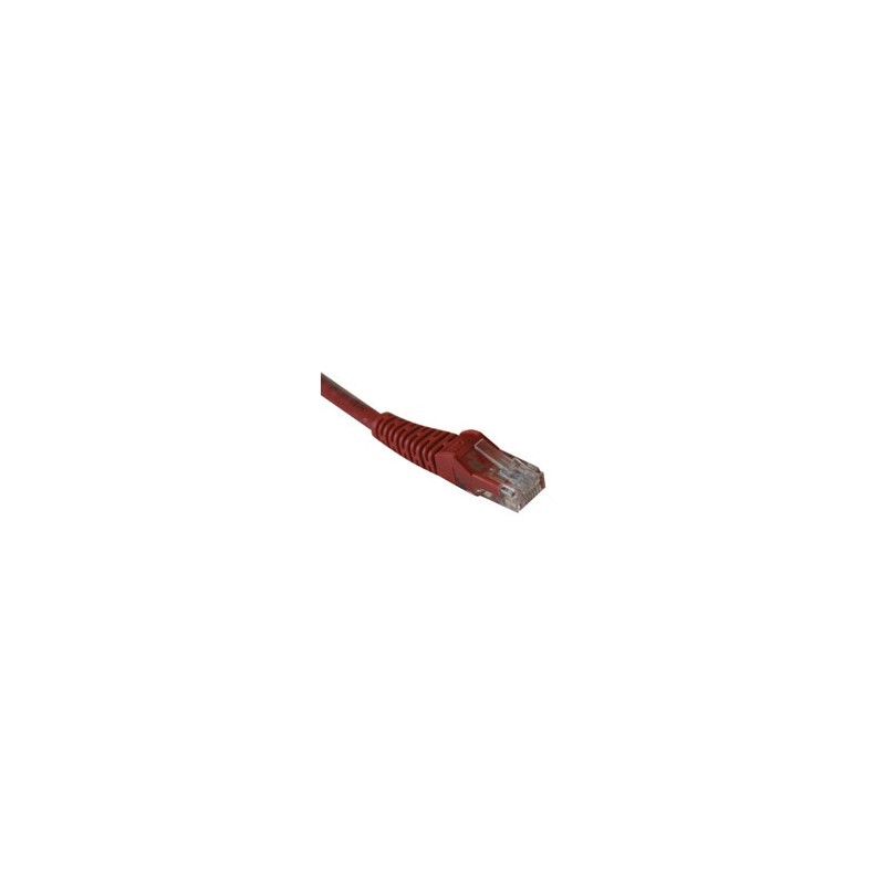 Cat5e 350MHz Snagless Molded Patch Cable (RJ45 M/M) - Red, 15-ft.