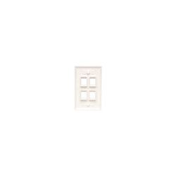 White Keystone Faceplate - 4 Ports