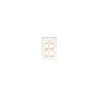 White Keystone Faceplate - 4 Ports