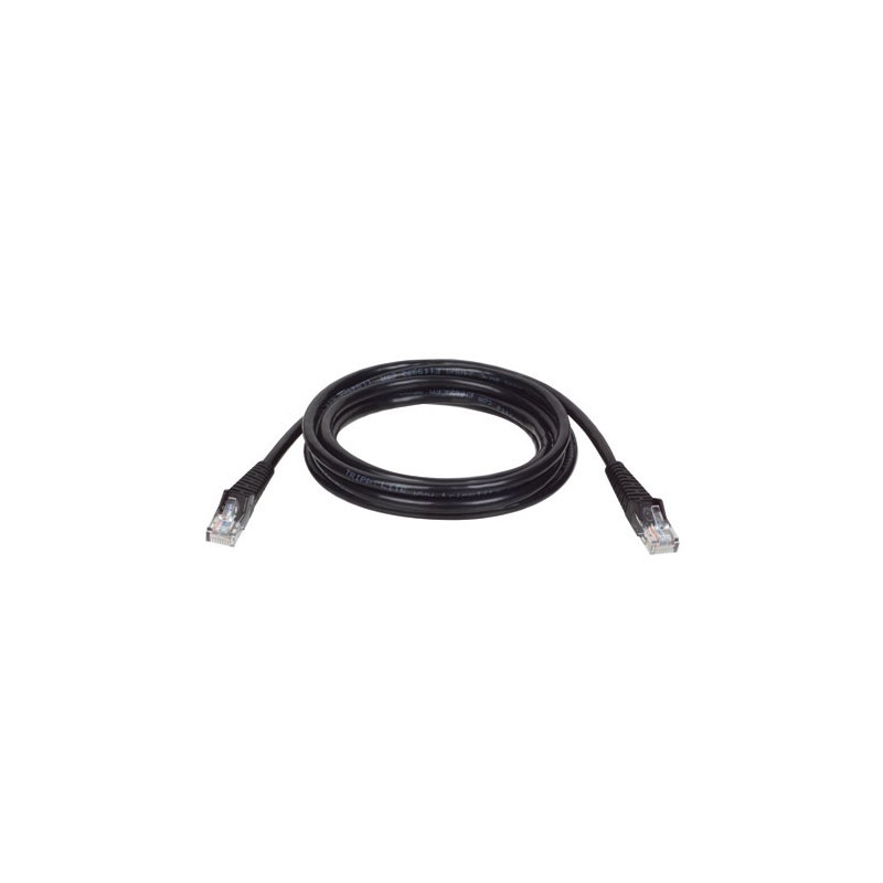 Cat5e 350MHz Snagless Molded Patch Cable (RJ45 M/M) - Black, 5-ft.
