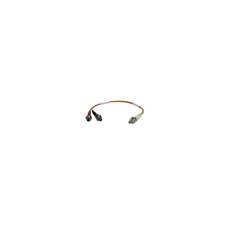 Multimode Fiber Optics 1-ft. LC/ST M/F 62.5/125 Duplex Multimode Adapter Cable