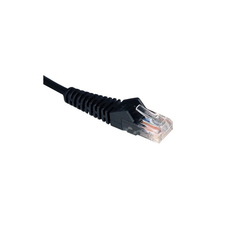 Cat5e 350MHz Snagless Molded Patch Cable (RJ45 M/M) - Black, 3-ft.