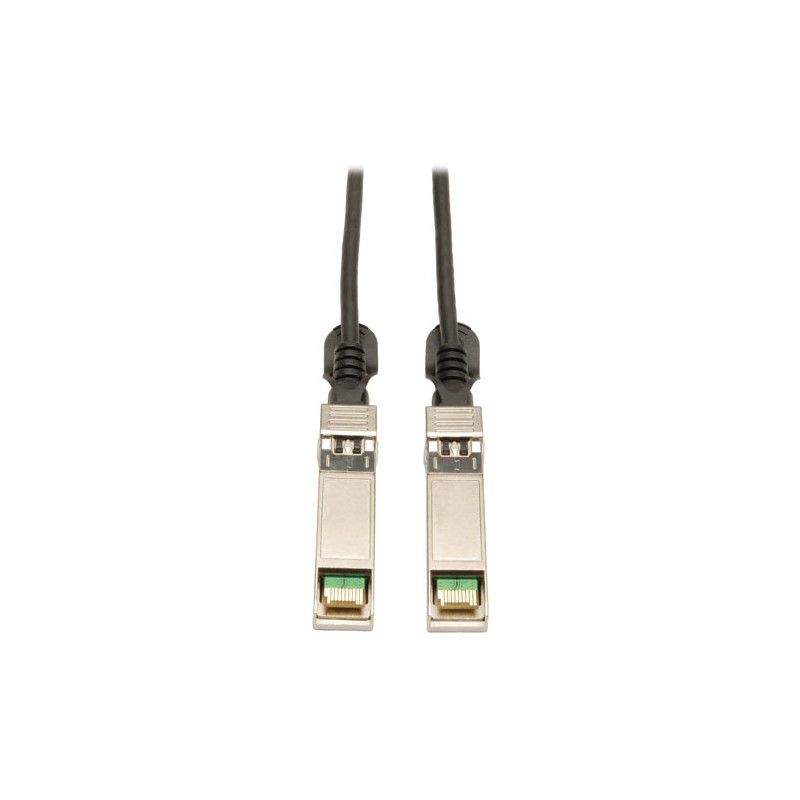 SFP+ 10Gbase-CU Passive Twinax Copper Cable, Black, 0.5M (20-in.)