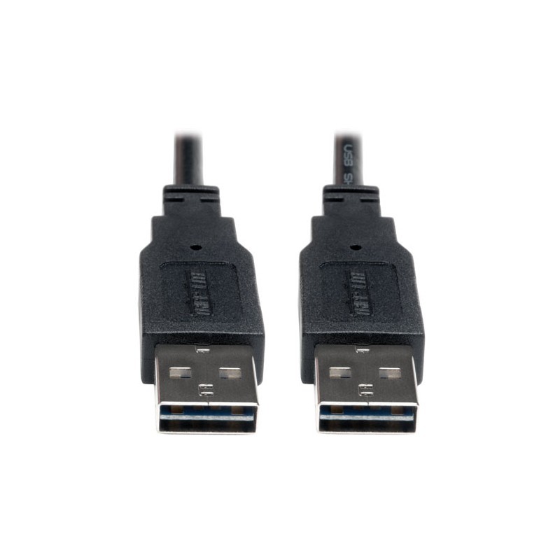 Universal Reversible USB 2.0 Hi-Speed Cable (Reversible A to Reversible A M/M), 10-ft.