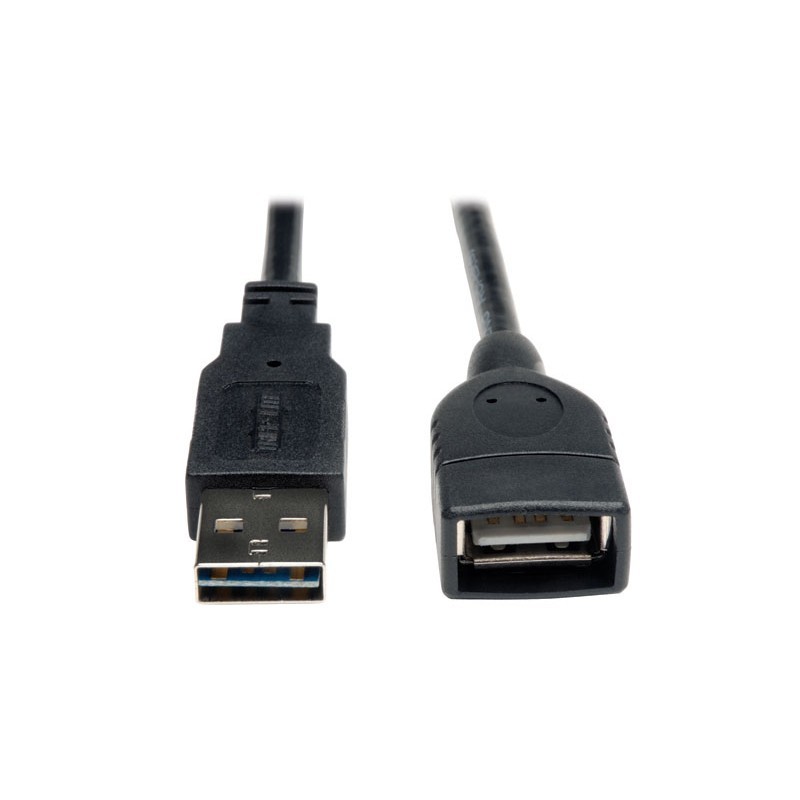 Universal Reversible USB 2.0 Hi-Speed Extension Cable (Reversible A to A M/F), 1-ft.