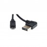 Universal Reversible USB 2.0 Hi-Speed Cable (Reversible Right / Left Angle A to Micro-B M/M), 3-ft.