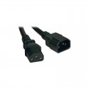 Tripp Lite Standard Computer Power Extension Cord Lead Cable, 10A, 18AWG (IEC-320-C14 to IEC-320-C13), 4.57 m (15-ft.)