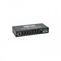 Tripp Lite 7-Port Rugged Industrial USB 2.0 Hi-Speed Hub w 15KV ESD Immunity and metal case, Mountable