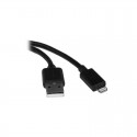 Black USB Sync / Charge Cable with Lightning Connector, 3-ft. (1M)
