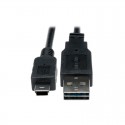 Universal Reversible USB 2.0 Hi-Speed Cable (Reversible A to 5Pin Mini B M/M), 6-in.