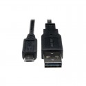Universal Reversible USB 2.0 Hi-Speed Cable (Reversible A to 5Pin Micro B M/M), 1-ft.