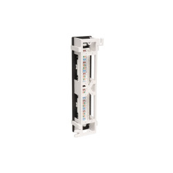 12-Port Wall-Mount Cat5e Patch Panel, 568B, RJ45 Ethernet